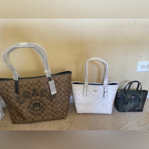 NWT!COACH SMALL CITY TOTE 23 IN SIGNATURE CANVAS (COACH CN733) - Picture 10 of 10